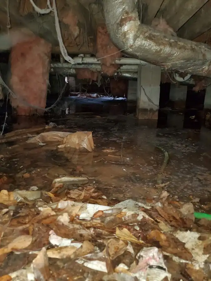 Crawl space flood assessment for Commercial Water Damage Restoration in East Fishkill
